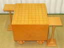 本榧四方柾目七寸一分将棋盤/使用品　榧駒台(S176)